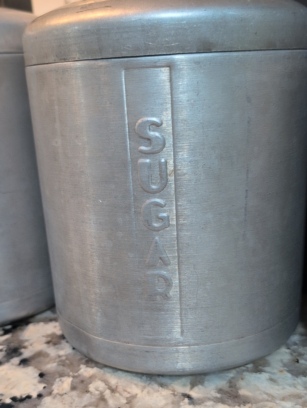 Vintage Aluminum Mid century Modern Cannister Set - Picture 3 of 7